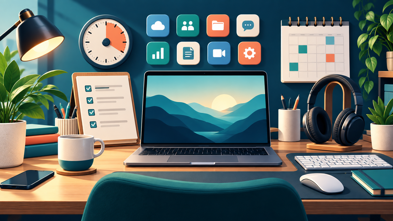 Organized remote-work productivity tools