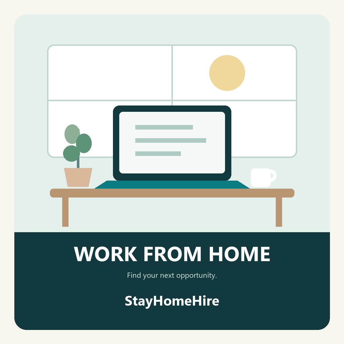 StayHomeHire work from home job cover — default site image, not the employer logo